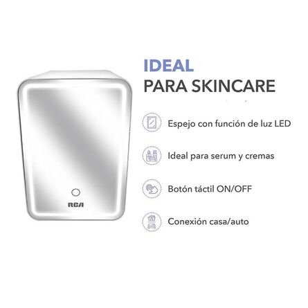 3 Rca Mini Refrigerador Con Espejo Rc-4e Color Blanco
